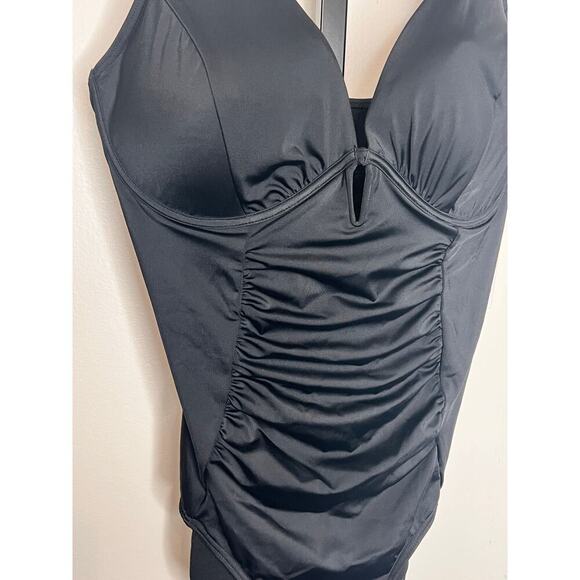 Swimsuits For All SLIMMING TWIST RUCHED ONE PIECE SWIMSUIT with SUN PROTECTION - Picture 3 of 7